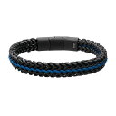 【送料無料】 アンブランデッド メンズ ブレスレット・バングル・アンクレット アクセサリー Men's Blue Wax Cord Bracelet Two T...