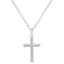 【送料無料】 アンブランデッド レディース ネックレス・チョーカー・ペンダントトップ アクセサリー Sterling Silver Textured Cross...
