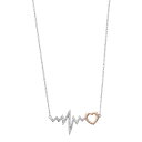 【送料無料】 アンブランデッド レディース ネックレス・チョーカー・ペンダントトップ アクセサリー Two Tone Sterling Silver 1/10 Carat T.W. Diamond Necklace Two Tone