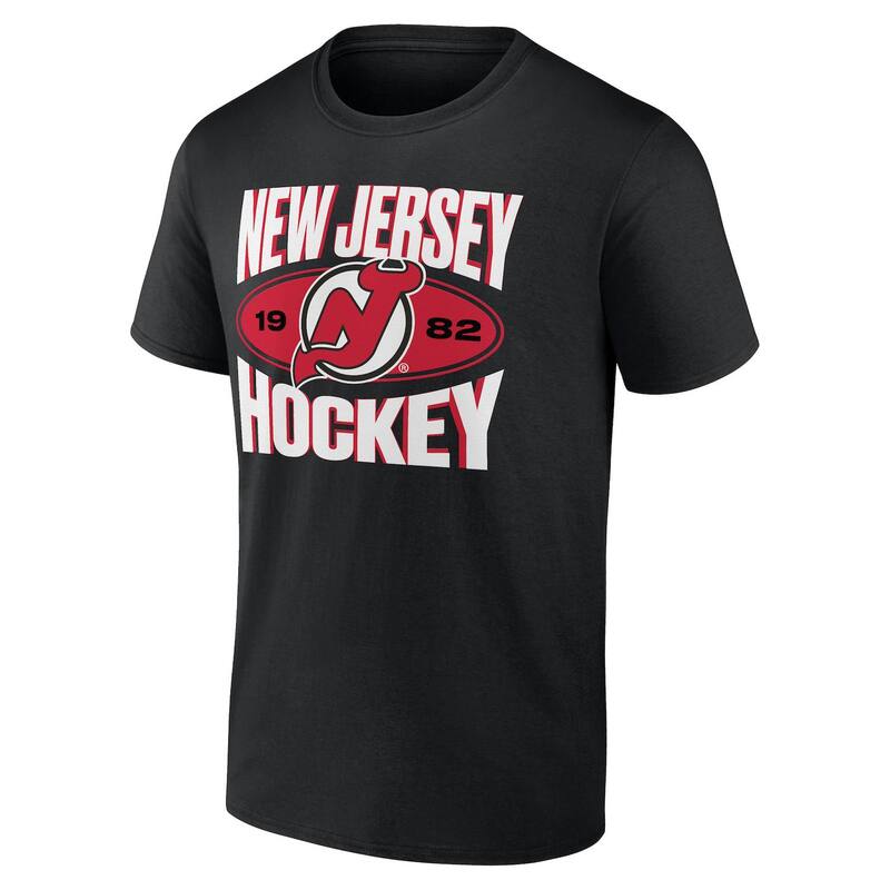 ファナティクス メンズ トップス Tシャツ ジャージー ロゴ Men's Fanatics New Jersey Devils Alternate Logo Tee Dev Black ブラック