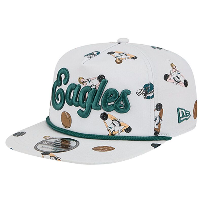 ニューエラ メンズ アクセサリー 帽子 Men's New Era White Philadelphia Eagles Team Cheer 19TWENTY Adjustable Hat Eag White ホワイト
