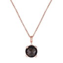 【送料無料】 アンブランデッド レディース ネックレス・チョーカー・ペンダントトップ アクセサリー Rose Gold Tone Sterling Silver Smoky Quartz & Diamond Accent Pendant Rose Tone
