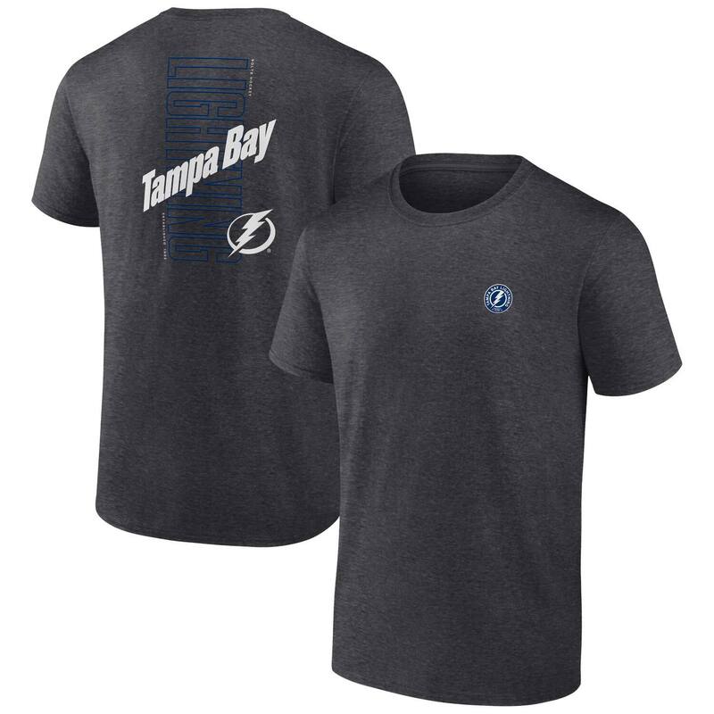 アンブランデッド メンズ トップス Tシャツ Unbranded Men's Fanatics Branded Heather Charcoal Tampa Bay Lightning Backbone T-Shirt Lgh Charco チャコール