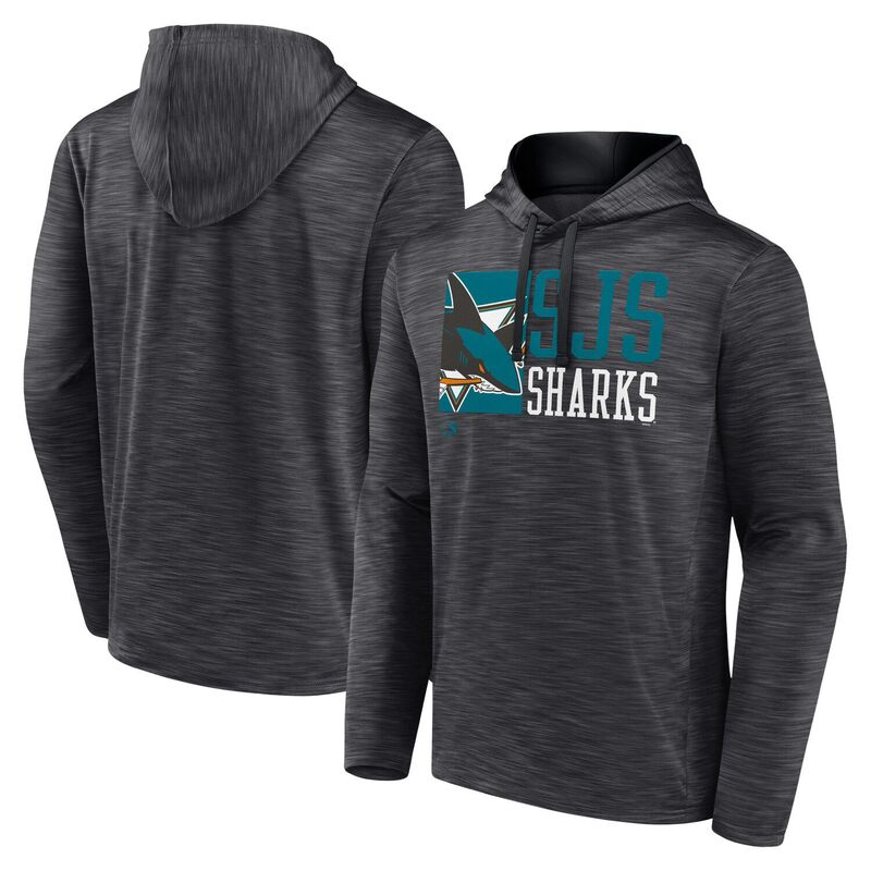 ファナティクス メンズ トップス Tシャツ パーカー Men's Fanatics Charcoal San Jose Sharks Never Quit Pullover Hoodie Sks Charco チャコール