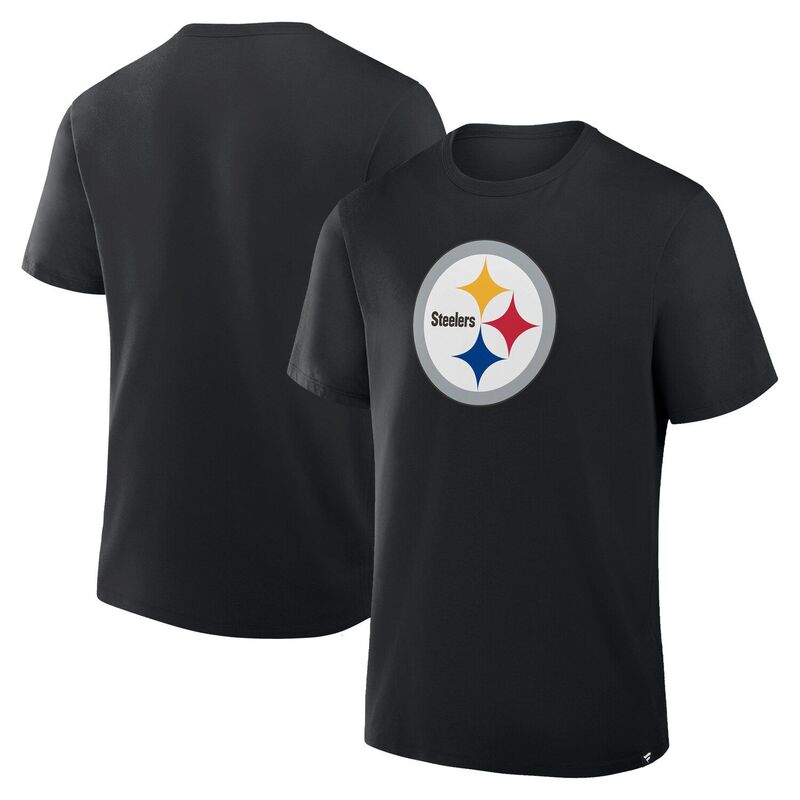 ファナティクス メンズ トップス Tシャツ コットン Men's Fanatics Black Pittsburgh Steelers Legacy Cotton T-Shirt Stl Black ブラック