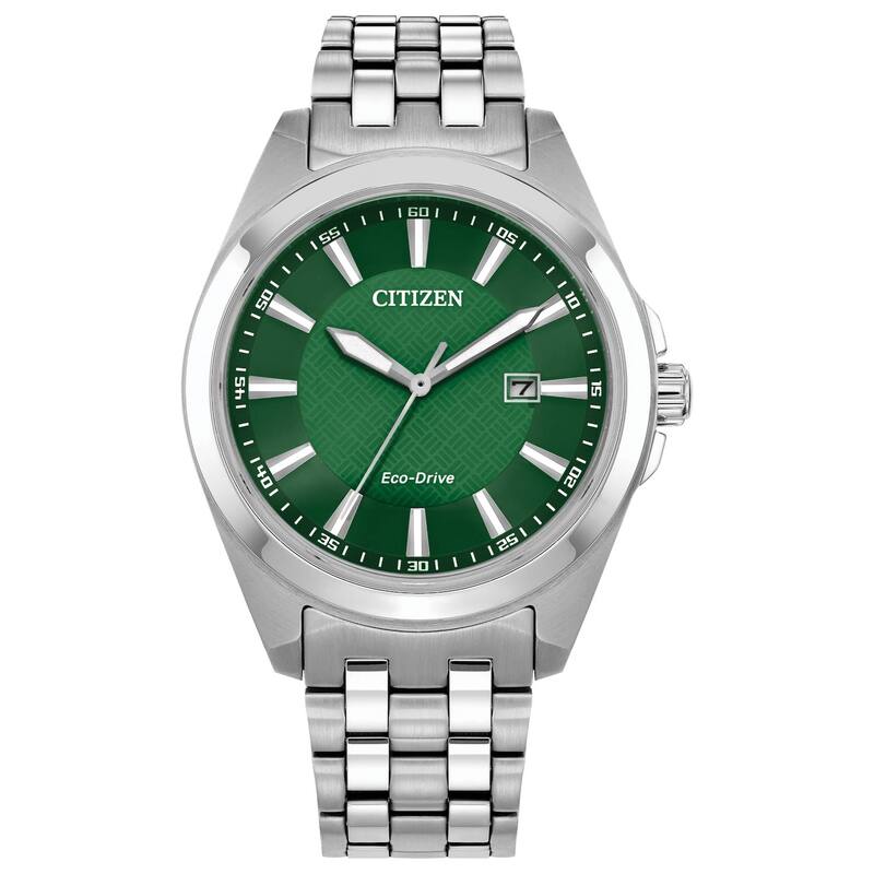 シチズン メンズ アクセサリー 腕時計 Tシャツ Citizen Men'stainlessteel Bracelet Watch Green グリーン