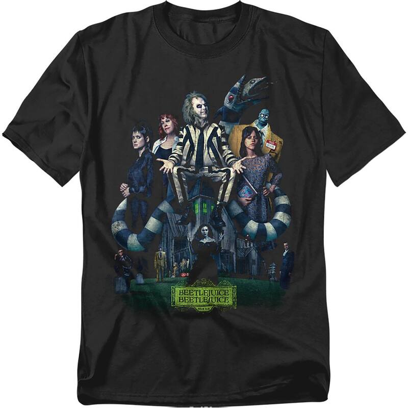 アニメキャラクター メンズ トップス Tシャツ ヴィンテージ トール グラフィック Licensed Character Big & Tall Beetlejuice Vintage Poster Graphic Tee Black ブラック