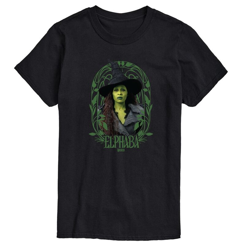 アニメキャラクター メンズ トップス Tシャツ トール グラフィック Licensed Character Big & Tall Wicked For Good Elphaba Frame Graphic Tee Black ブラック