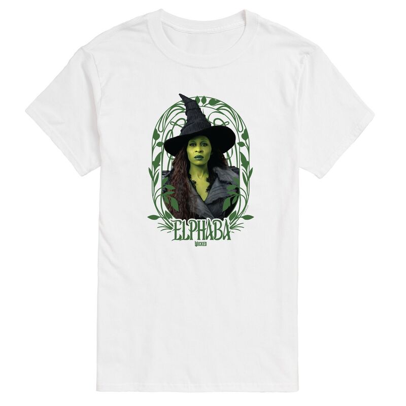 アニメキャラクター メンズ トップス Tシャツ トール グラフィック Licensed Character Big & Tall Wicked For Good Elphaba Frame Graphic Tee White ホワイト