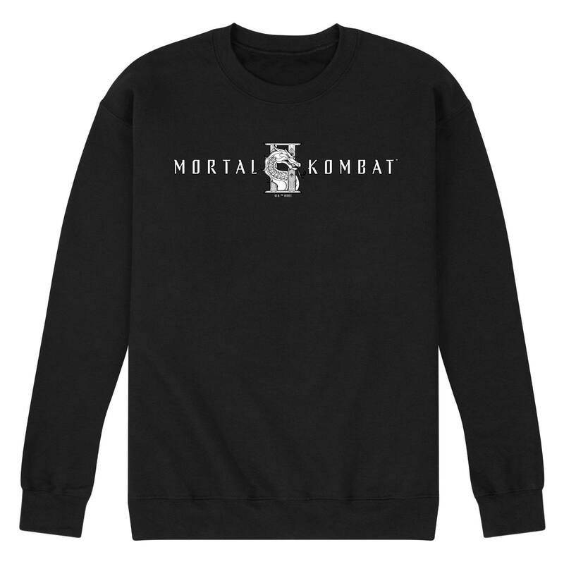 アニメキャラクター メンズ トップス Tシャツ スウェット ロゴ フリース Licensed Character Men's Mortal Kombat 2 Logo Fleece Sweatshirt Black ブラック