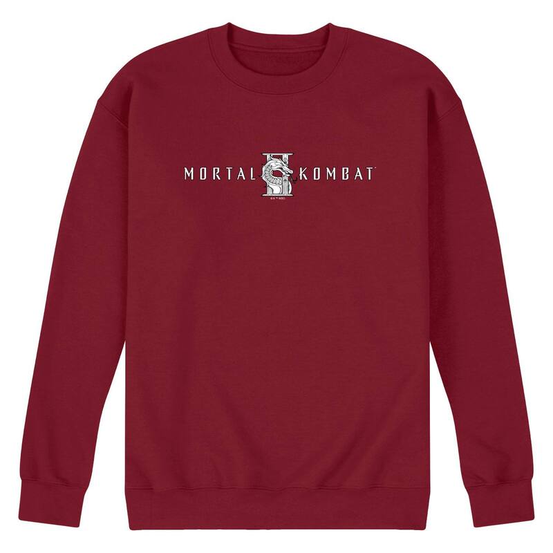 アニメキャラクター メンズ トップス Tシャツ スウェット ロゴ フリース Licensed Character Men's Mortal Kombat 2 Logo Fleece Sweatshirt Garnet
