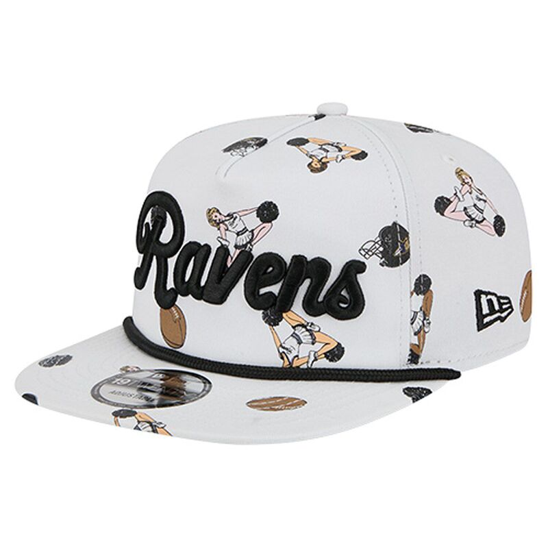 ニューエラ メンズ アクセサリー 帽子 Men's New Era White Baltimore Ravens Team Cheer 19TWENTY Adjustable Hat Rav White ホワイト