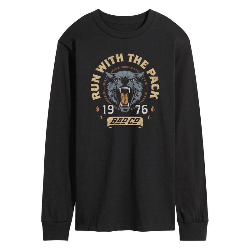 アニメキャラクター メンズ トップス Tシャツ グラフィック Licensed Character Men's Bad Company Run Withe Pack 1976 Long Sleeve Graphic Tee Black ブラック