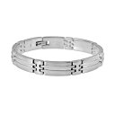 【送料無料】 アンブランデッド メンズ ブレスレット・バングル・アンクレット アクセサリー Stainless Steel Bracelet - Men Mul...