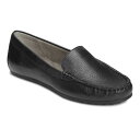 【送料無料】 エアロソールズ レディース スリッポン・ローファー シューズ Aerosoles Over Drive Women's Casual Loafers Black Leather