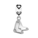 【送料無料】 ロゴアート レディース ブレスレット・バングル・アンクレット アクセサリー LogoArt Boston Red Sox Sterling Silver Team Logo Charm Grey(4)