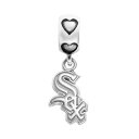 【送料無料】 ロゴアート レディース ブレスレット・バングル・アンクレット アクセサリー LogoArt Chicago White Sox Sterling Silver Team Logo Charm Grey