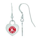 【送料無料】 ロゴアート レディース ピアス・イヤリング アクセサリー LogoArt Sterling Silver Boston Red Sox Heart Dangle Earrings Sterling Silver