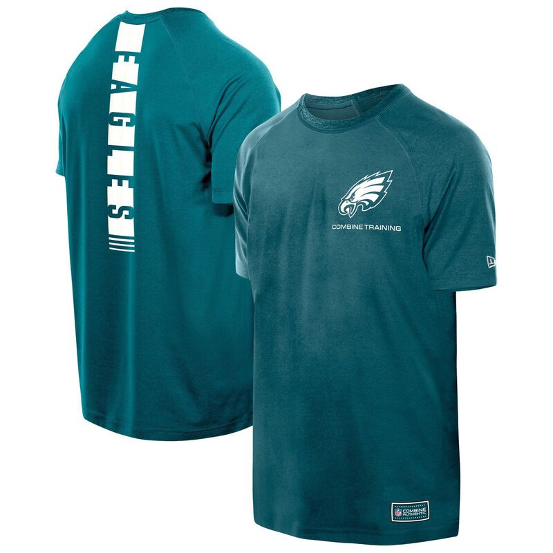 ニューエラ メンズ トップス Tシャツ Men's New Era Midnight Green Philadelphia Eagles Functional Fandom Reflective T-Shirt Eagreen グリーン