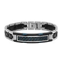 【送料無料】 アンブランデッド メンズ ブレスレット・バングル・アンクレット アクセサリー Men's Stainless Steel Triple Tone ...