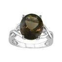 【送料無料】 ステラ グレース レディース リング アクセサリー Stella Grace Sterling Silver Smoky Quartz & Diamond Accent Ring Sterling