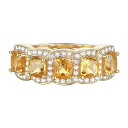 【送料無料】 アンブランデッド レディース リング アクセサリー 14k Gold Over Silver Citrine & Lab-Created White Sapphire Ring Gold Tone(4)