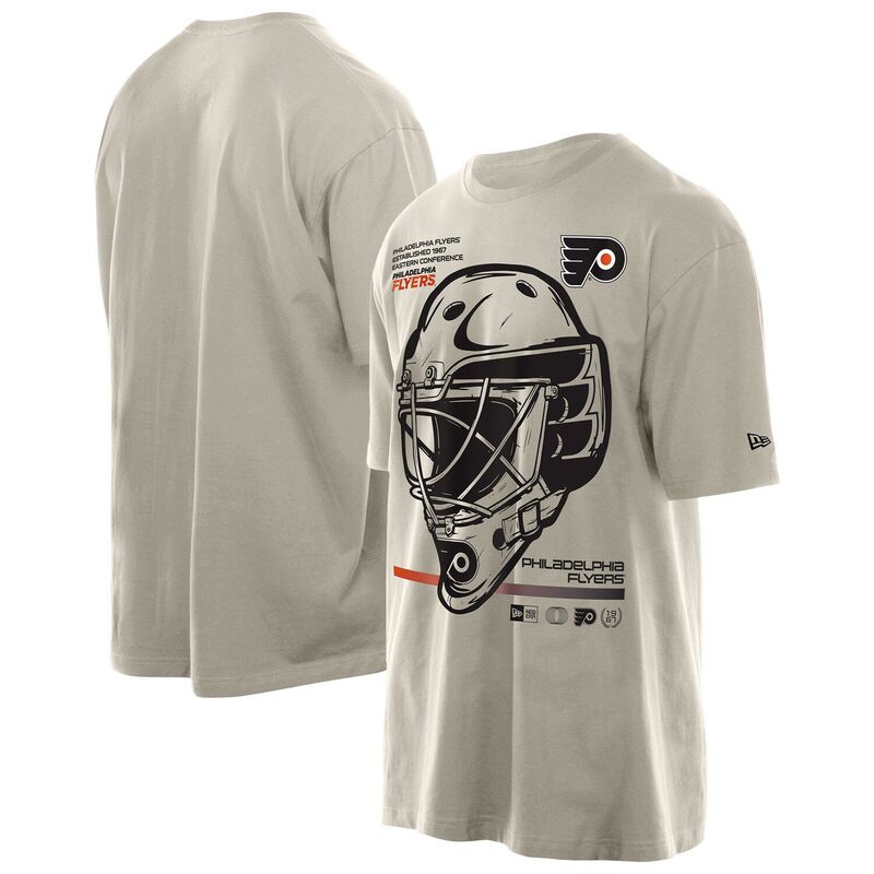 ニューエラ メンズ トップス Tシャツ Men's New Era Tan Philadelphia Flyers Goalie Mask T-Shirt Fly Multi マルチカラー
