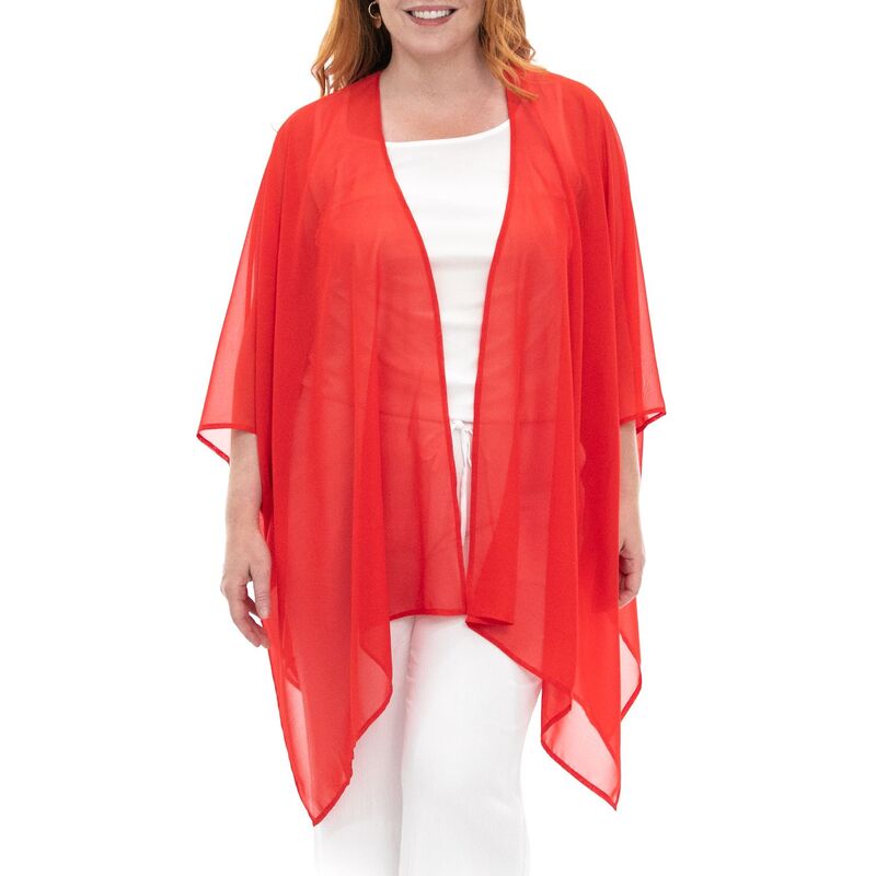 ニナレオナルド レディース アウター ニット・セーター フラワー柄 フラワー Women's Nina Leonard Floral Open-Front Kimono Cherry