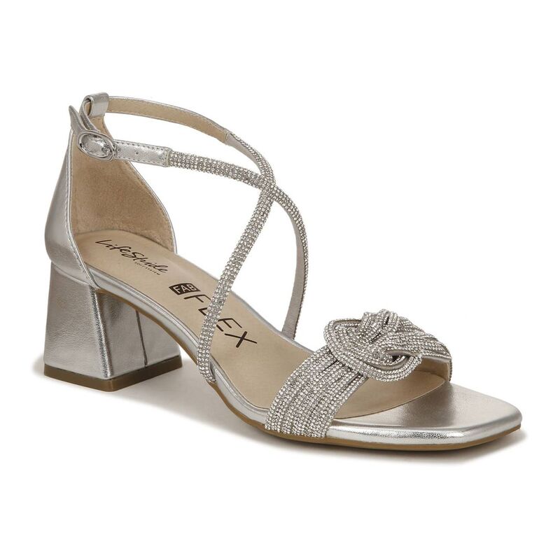ライフストライド レディース シューズ パンプス キャップ ヒール LifeStride Captivate Women's Flared Heelsilver シルバー