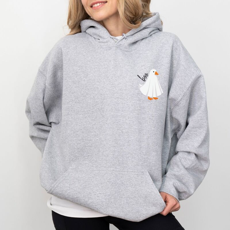 Simply Sage Market レディース トップス Tシャツ グース パーカー グラフィック Simply Sage Market Boo Ghost Goose - Women's Graphic Hoodie Graphite グラファイト