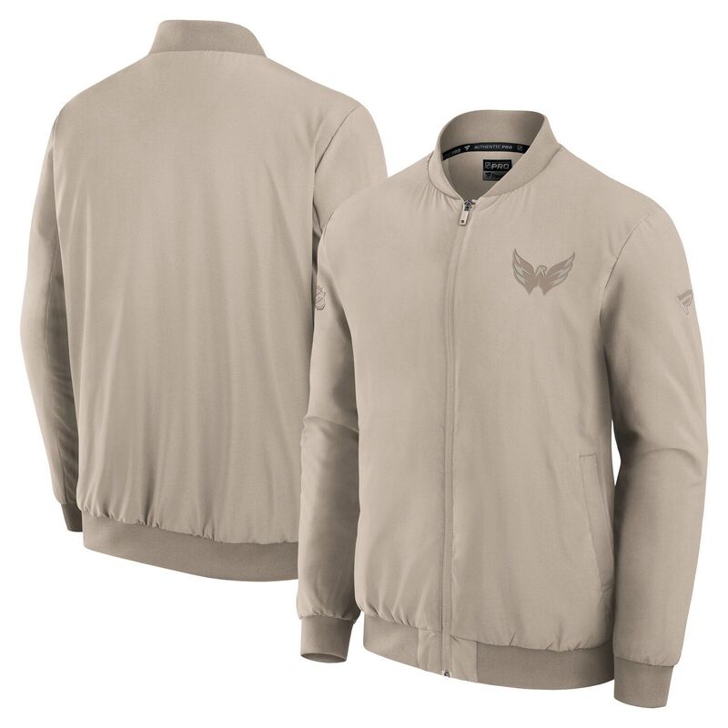 ファナティクス メンズ アウター ジャケット・ブルゾン キャップ Men's Fanatics Tan Washington Capitals Authentic Proad Lightweight Full-Zip Bomber Jacket Cap Multi マルチカラー