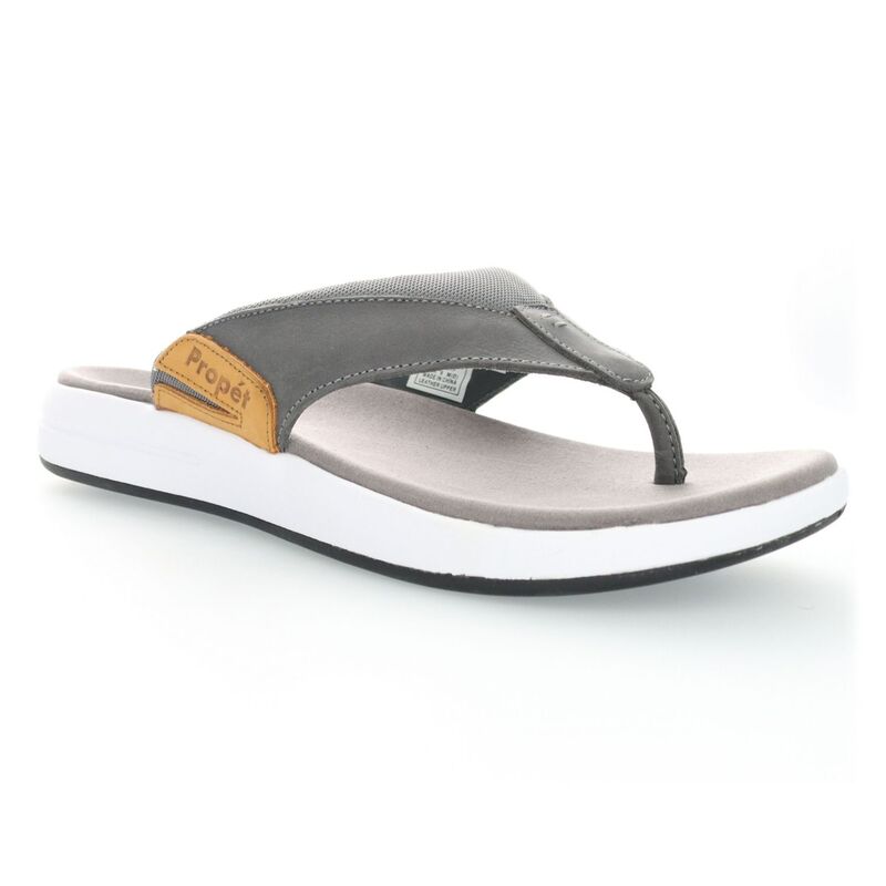 プロペット メンズ シューズ サンダル Propet Easton Men's Thong Sandals Gray グレー