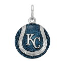 【送料無料】 アンブランデッド レディース ブレスレット・バングル・アンクレット アクセサリー LogoArt Sterling Silver Kansas City Royals Baseball Enameled Charm Sterling