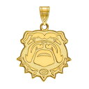【送料無料】 ロゴアート レディース ブレスレット・バングル・アンクレット アクセサリー LogoArt Georgia Bulldogs Sterling Silver 14K Gold Plated Large Pendant Sterling Silver(4)