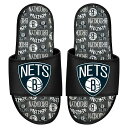 【送料無料】 アイスライド メンズ サンダル シューズ ISlide Brooklyn Nets Team Pattern Gel Slide Sandals Net Black(4)