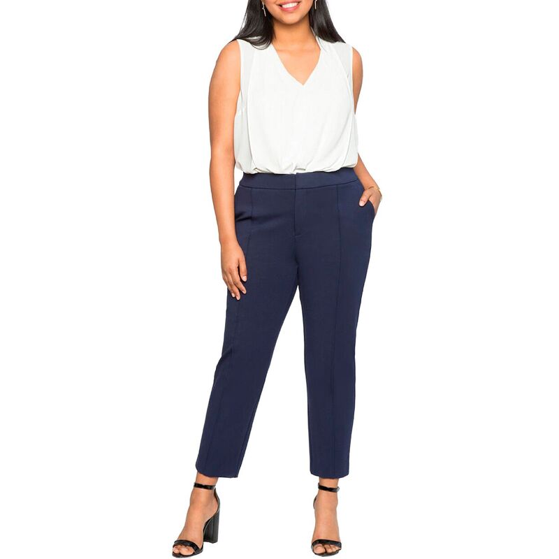 【送料無料】 エロクイ レディース カジュアルパンツ ボトムス Eloquii Women's Plus Size The Ultimate Stretch Work Pant Maritime Blue