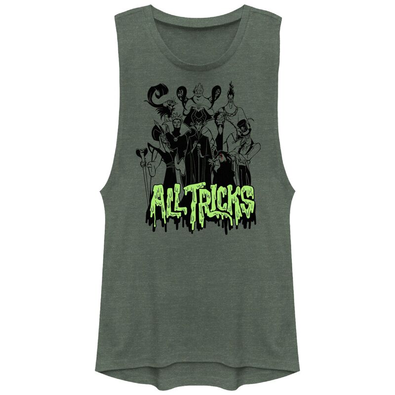 ディズニー レディース トップス Tシャツ グラフィック Disney Villains Lineup All Tricks Juniors' Graphic Tank Topine Heather ヘザー