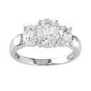 【送料無料】 ステラ グレース レディース リング アクセサリー Stella Grace Sterling Silver Lab-Created White Sapphire 3-Stone Ring White(4)
