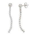 【送料無料】 アンブランデッド レディース ピアス・イヤリング アクセサリー Sterling Silver Cubic Zirconia Dangle Drop Earrings Sterling Silver