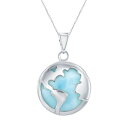 【送料無料】 アンブランデッド レディース ネックレス・チョーカー・ペンダントトップ アクセサリー Sterling Silver Larimar World ...
