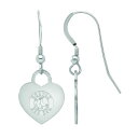 【送料無料】 ロゴアート レディース ピアス・イヤリング アクセサリー LogoArt Sterling Silver Boston Red Sox Heart Dangle Earrings Sterling Silver
