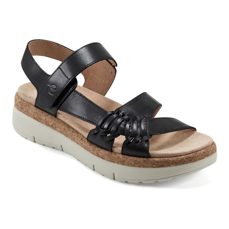 【送料無料】 イージースピリット レディース サンダル シューズ Easy Spirit Ilena Women's Platform Sandals Black Leather