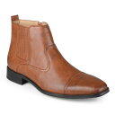 【送料無料】 バンス メンズ ブーツ・レインブーツ シューズ Vance Co. Alex Men's Cap-Toe Dress Boots Tan
