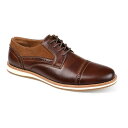 【送料無料】 バンス メンズ オックスフォード シューズ Vance Co. Griff Men's Derby Shoes Brown