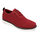 【送料無料】 バンス メンズ オックスフォード シューズ Vance Co. Novak Men's Knit Casual Shoes Red