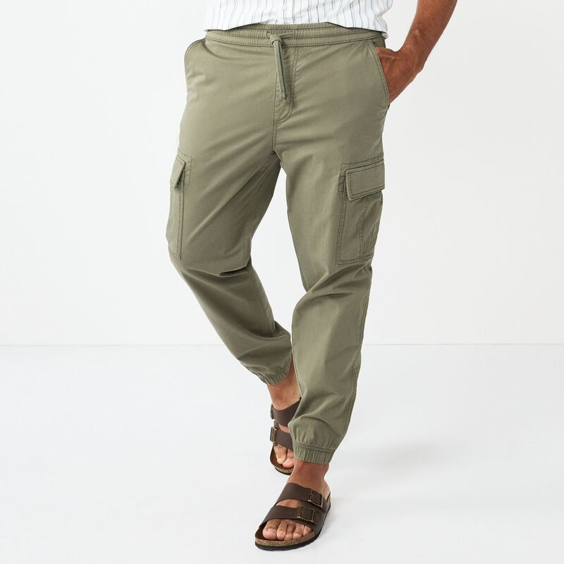 ソノマ メンズ ボトムス カジュアルパンツ Men 039 sonoma Goods For Life Pull-On Cargo Jogger Pants Olive オリーブ