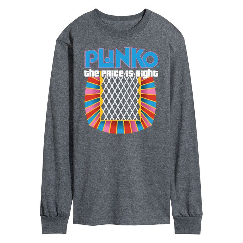 アニメキャラクター メンズ トップス Tシャツ Licensed Character Men's The Price Is Right Plinko Long Sleeve Gray グレー