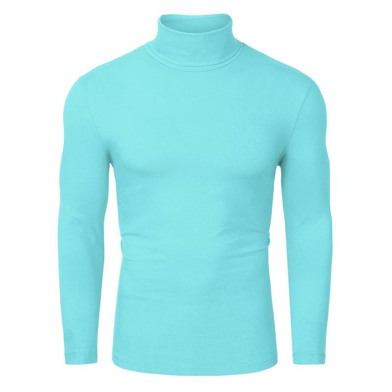 Lars Amadeus メンズ トップス Tシャツ スリムフィット タートルネック Lars Amadeus Men's Pullover Turtle Neck Long Sleevestretchy Slim Fitops Mint ミント