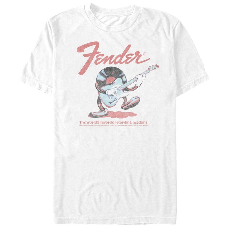 アニメキャラクター メンズ トップス Tシャツ グラフィック Licensed Character Men's Comfort Colors Fenderecord Playinguitar Graphic Tee White ホワイト