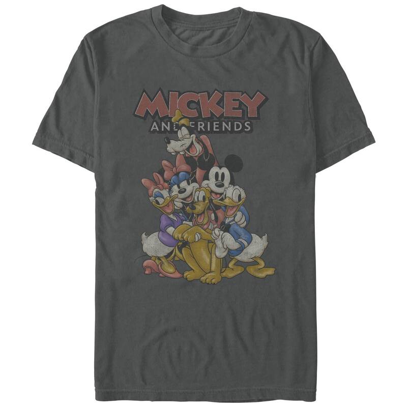 ディズニー メンズ トップス Tシャツ グラフィック Men's Comfort Colors Disney's Mickey Mouse And Friends Group Hugraphic Tee Graphite グラファイト